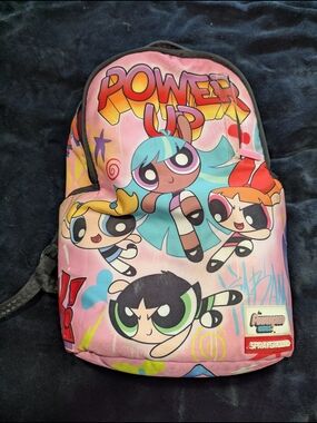 Sprayground Powerpuff Girls Kids Backpack in Pink, Teal & Yellow